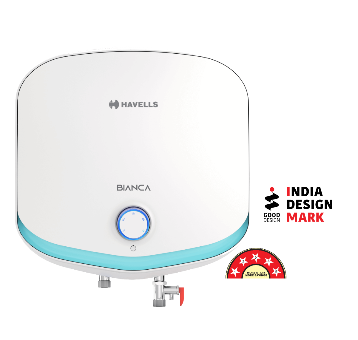 Havells Bianca 10-Litre Vertical Storage Water Heater (Geyser) White 5 Star