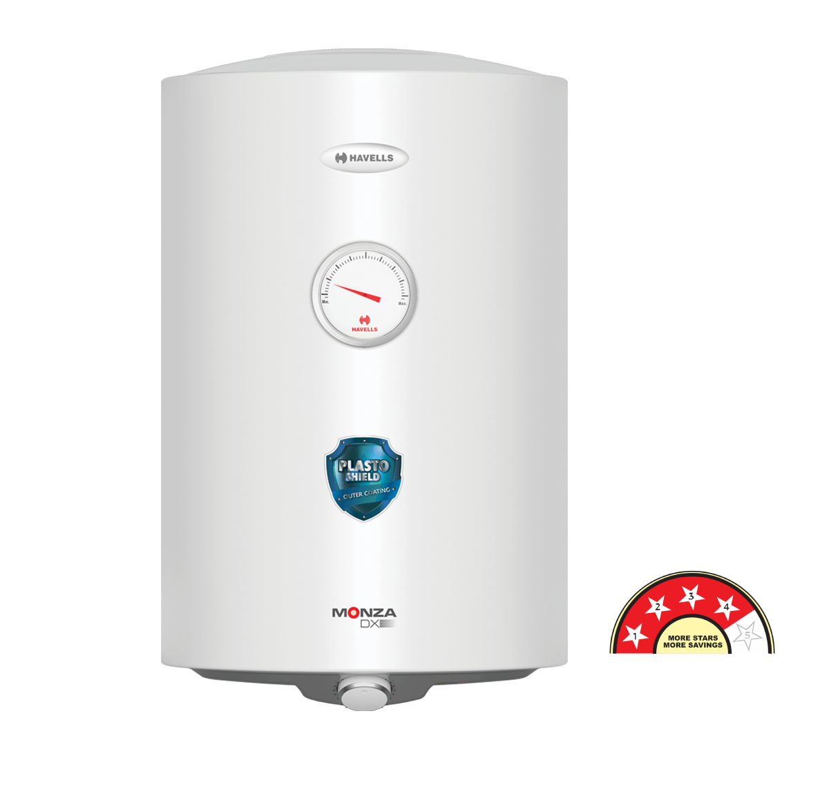 Havells Monza DX 25 Litre 4 Star Vertical Storage Water Heater 2000 Watts (Ivory White)